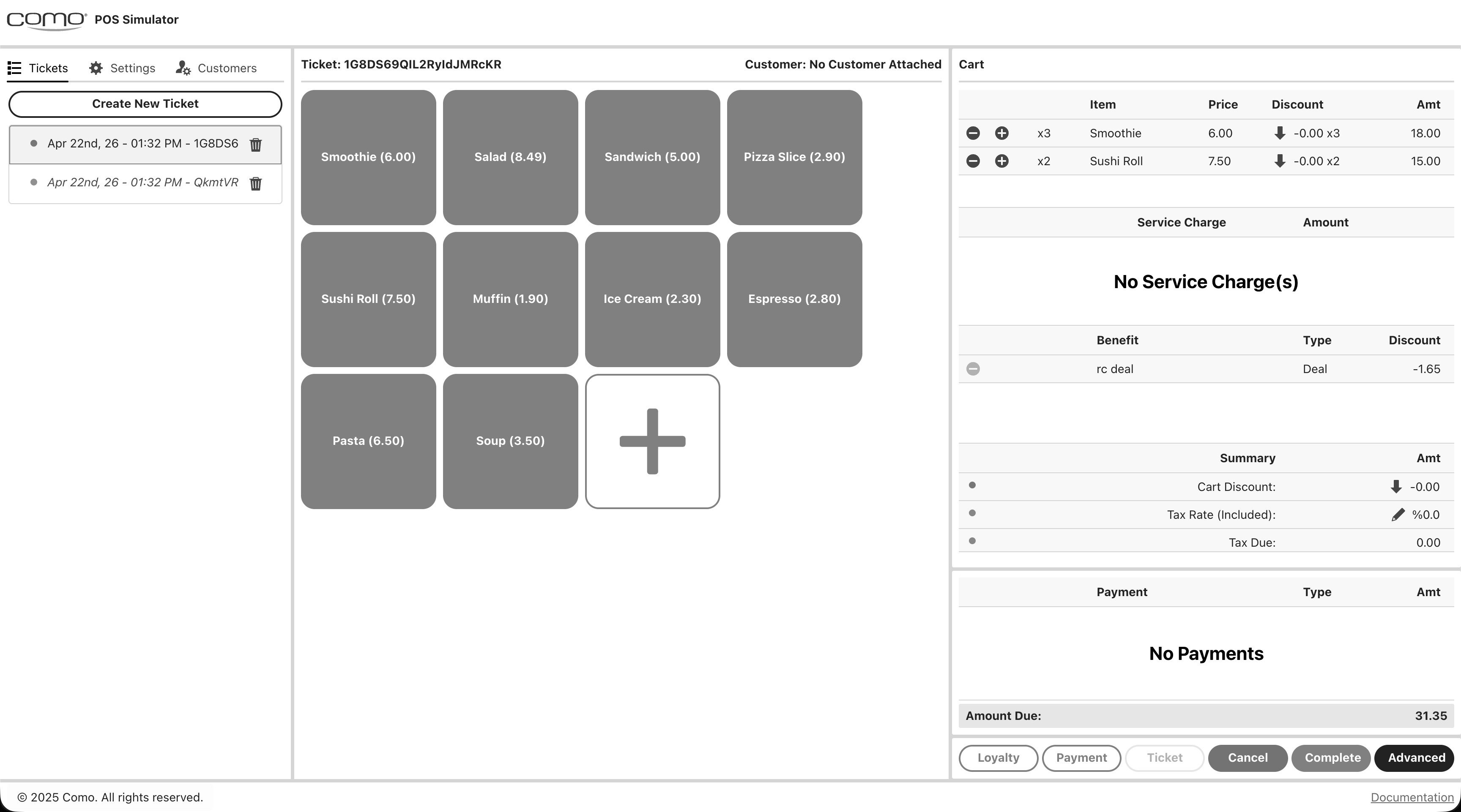 Screenshot of Como (Global Payments)
